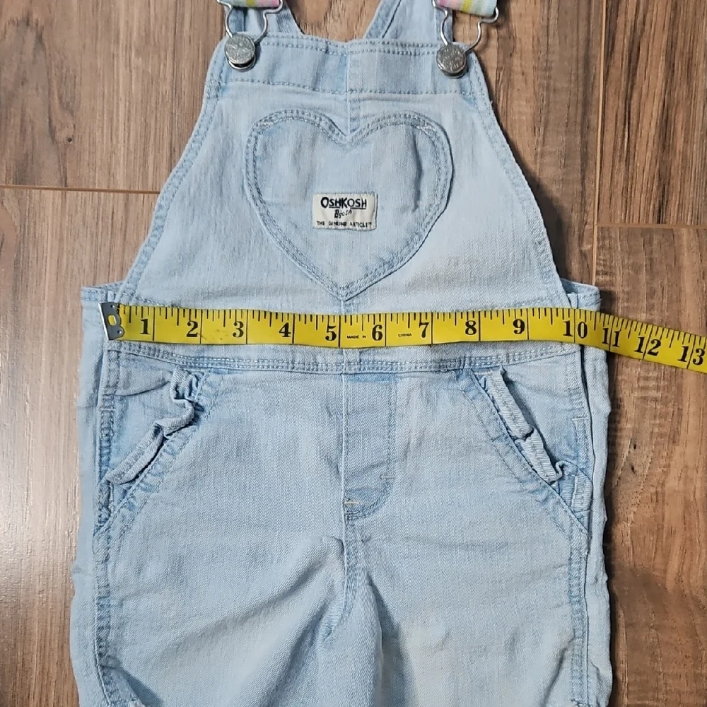 OshKosh B'gosh Light Blue Overalls with Rainbow Straps